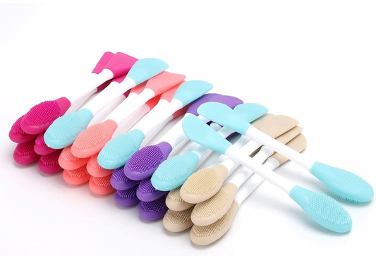 Double sided Facial scrub brush